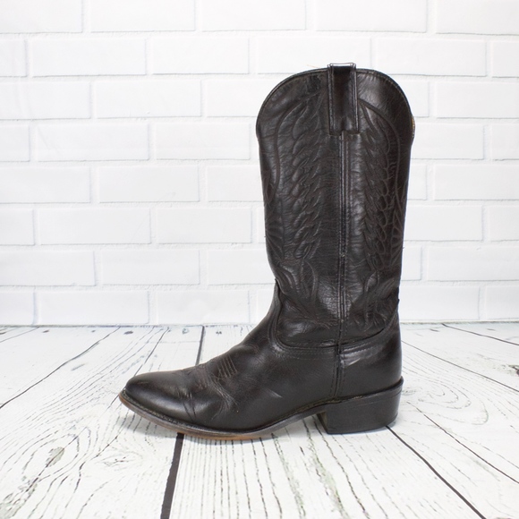 Durango Other - Durango Black Leather Western Moto Boots Size 8.5